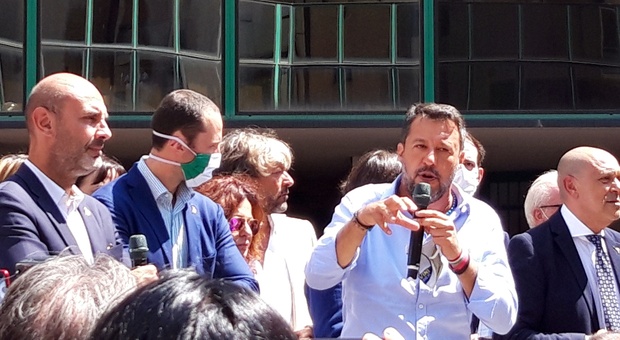 Matteo Salvini a Fontivegge