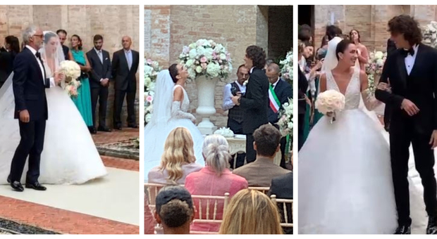 Pesaro, Jacobs e Malagò al matrimonio di Gimbo Tamberi e Chiara Bontempi: «Sono super uniti. Ora aspettiamo i figli»