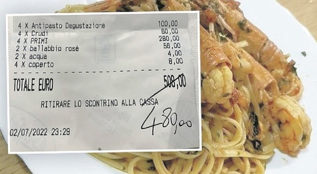 Cena di pesce, 4 primi 280 euro. Il ristoratore: «Sono "magnose", crostacei rari e costosi»