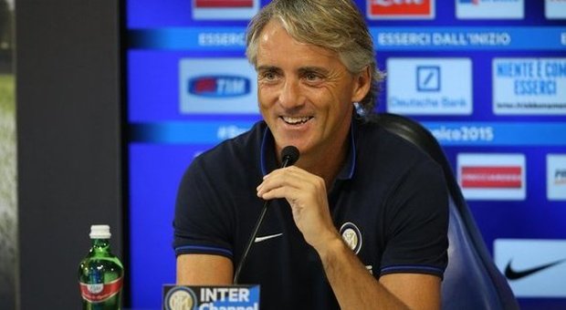 Il tecnico jesino Roberto Mancini che guida l'Inter