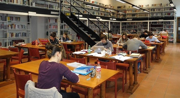 Una delle sale della biblioteca Bertoliana di Vicenza