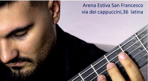 Latina, all'Arena estiva San Francesco concerto per chitarra sola di Simone Salvatori