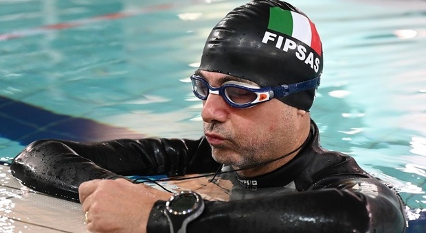 Il ternano Pagani trionfa ancora, record italiano disabili nell'apnea indoor e adesso punta a nuovi primati mondiali