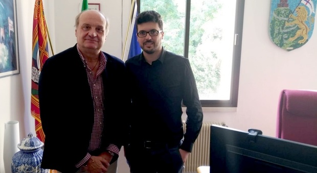 Da sinistra Sergio Tosi, presidente di Sport Management e il sindaco di Marostica Matteo Mozzo