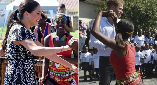 Il ballo di Meghan in Sudafrica insieme al principe Harry