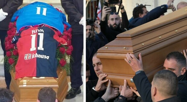 Gigi Riva, folla e lacrime ai funerali: in 30mila per l'addio, Cannavaro e Zola portano la bara. Da Buffon a Spalletti, chi c'era