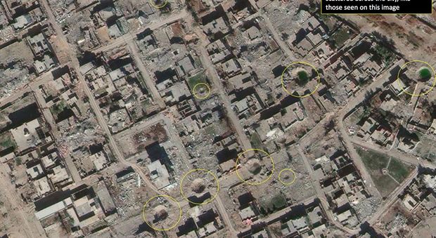Iraq, rasa al suolo la città di Ramadi: la distruzione nelle immagini satellitari