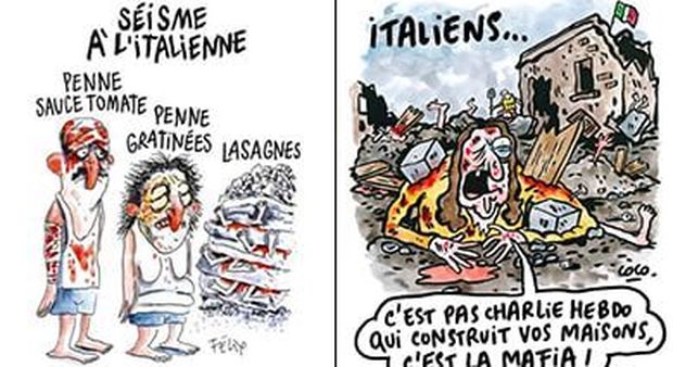 Terremoto, Charlie Hebdo scherza sui morti italiani: la vignetta che indigna