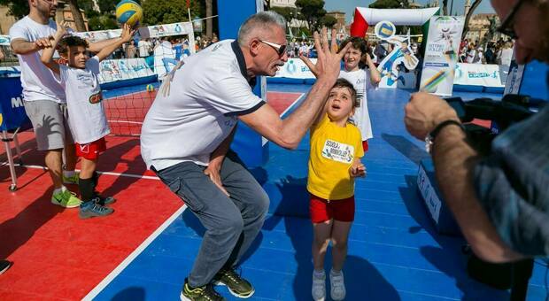 Bentornato Volley S3: il 9 ottobre Andrea Lucchetta e 2000 bambini a Piazza di Siena