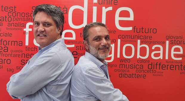 Da sinistra il direttore uscente Davide Desario e il nuovo direttore di Leggo, Fabrizio Nicotra