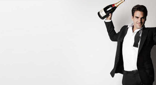 Champagne per Roger Federer, brand ambassador di Moët & Chandon