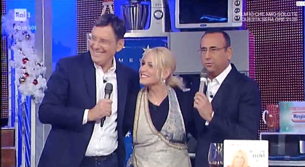 Fabrizio Frizzi torna in tv, Sorpresa di compleanno per Antonella Clerici che si commuove