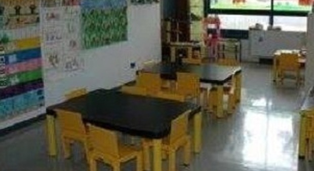 Un'aula della scuola dell'infanzia “Santi Angeli Custodi”
