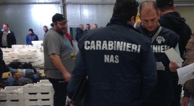 Controlli dei carabinieri al mercato ittico di Salerno