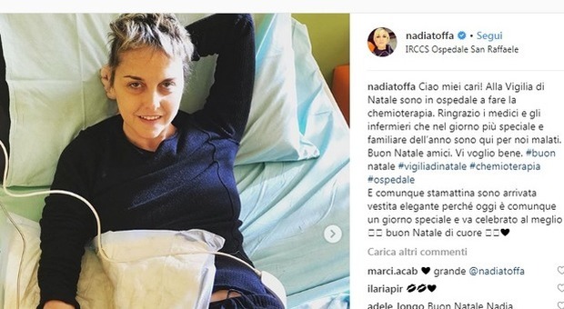 Nadia Toffa e la chemioterapia: la lotta al cancro non si ferma nemmeno a Natale