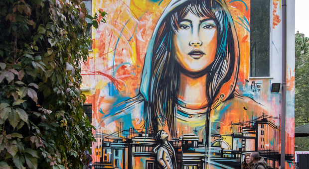 Street artist al Quadraro di Roma per raccogliere fondi post-terremoto