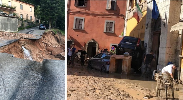 Voragini e strade cancellate: collegamenti della Valcesano messi ko dall'alluvione