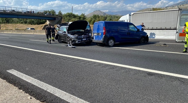 L'incidente sull'autostrada tra San Vittore e Caianello