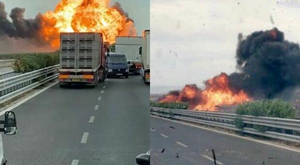 Autocisterna esplode sulla statale fra Foggia e Candela: trasportava Gpl, tragedia sfiorata