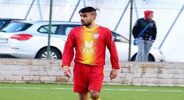 Il romano Valerio Terriaca, 24 anni, attaccante del Tolentino, sempre in gol finora in gare ufficiali