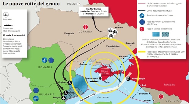 Il grano passerà dai porti europei per aggirare il blocco di Mosca