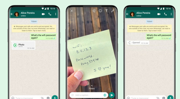 View Once è la nuova funzionalità di WhatsApp: permette di inviare foto e video per una sola volta. Ma quanto è sicura?