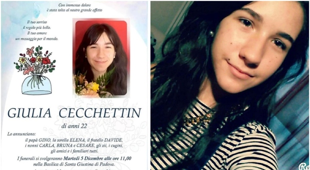 Giulia Cecchettin, i funerali martedì a Padova. L'epigrafe: «Non fiori, ma offerte per opere di bene in sua memoria»