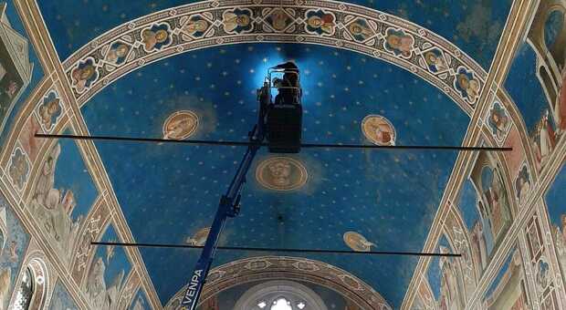 Controllo periodico con risultato molto buono alla Cappella degli Scrovegni affrescata da Giotto