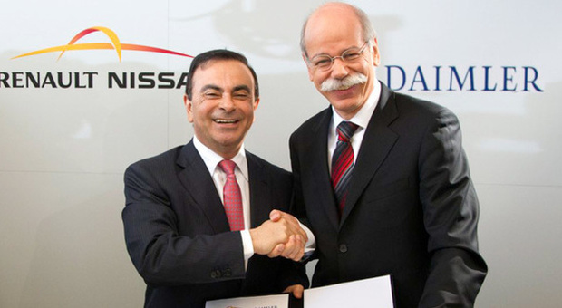 carlos di Ghosn di Renaulkt-Nissan e Zetsche di Didier Daimler