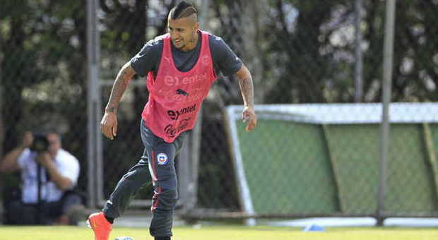 Cile, Vidal: il ginocchio risponde bene e lui si allena con il gruppo