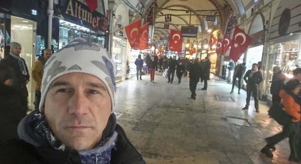 Fabrizio Pozzobon al suo arrivo in Turchia