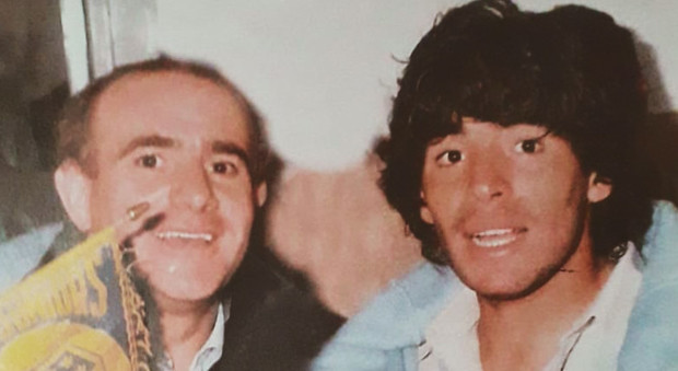 Ilario Mancini con Diego Armando Maradona