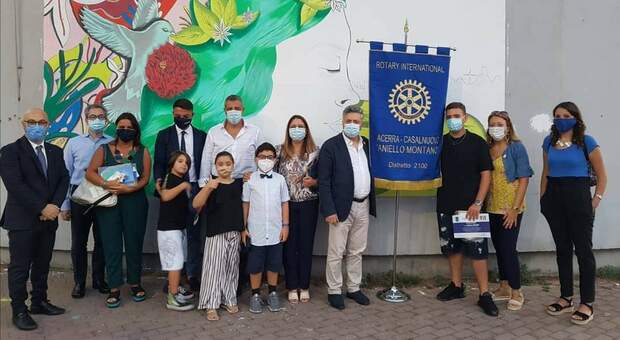 Casalnuovo, realizzato il primo murales antismog con i fondi del Rotary