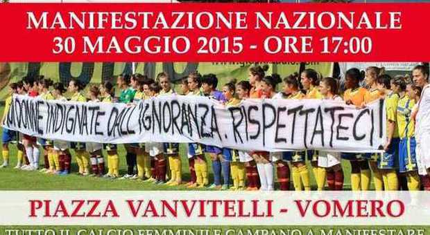 Domani a piazza Vanvitelli manifestazione per il calcio femminile