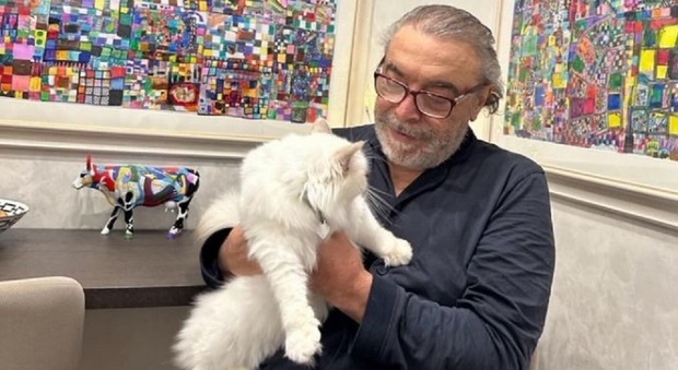 Nino Frassica e il suo gatto: «Ormai siamo nelle mani di chi ha in ostaggio Hiro, vi prego citofonate e lasciatelo»