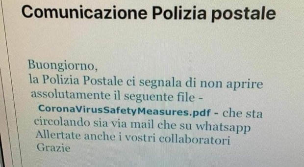 La Polizia Postale: non aprire questo file, sembra un PDF ma è un virus informatico