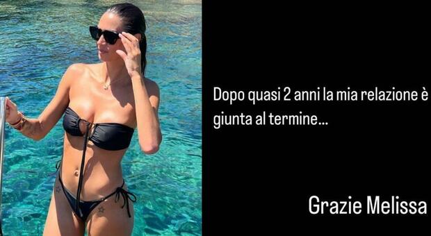 Melissa Satta torna single, su Instagram l'addio a Mattia Rivetti: «La mia relazione è finita»