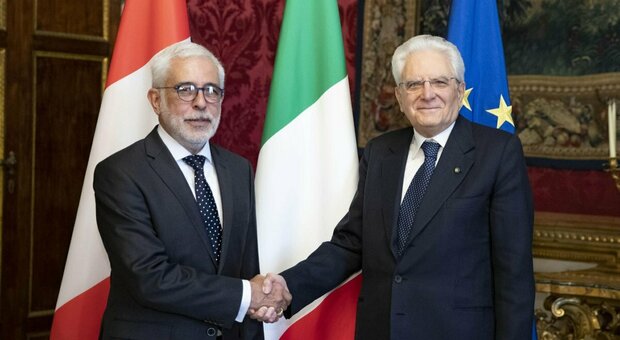 L'ambasciatore Martinetti con il presidente Mattarella