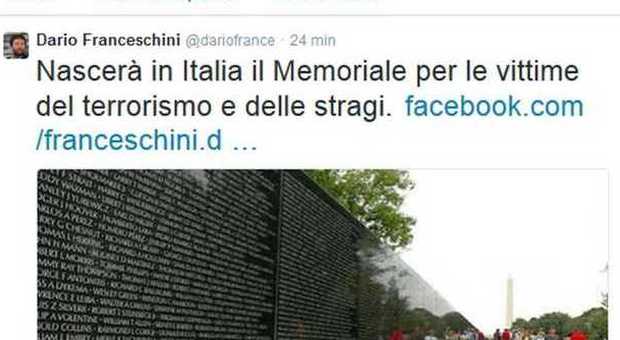 Il tweet di Dario Franceschini