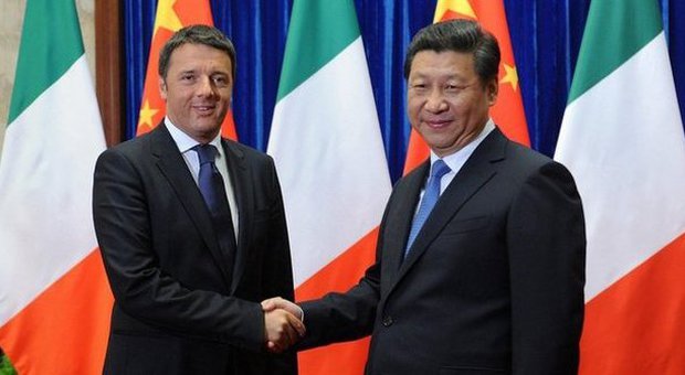Matteo Renzi e il premier cinese Xi Jinping