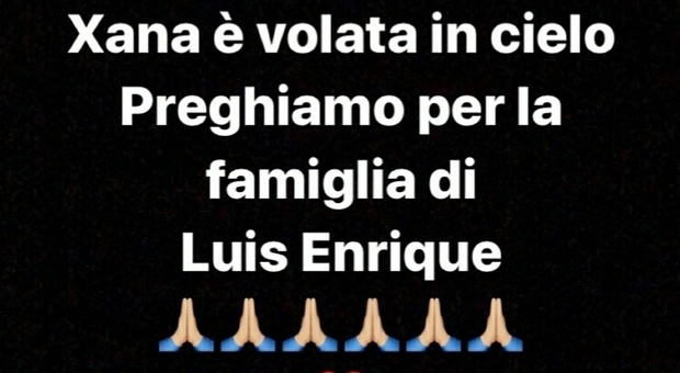 Morta la figlia di Luis Enrique, Bobo Vieri: «Preghiamo tutti per la famiglia». Tweet di Pallotta