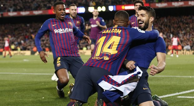 Barcellona - Atletico, la gioia di Suarez