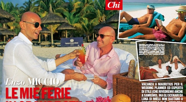 Enzo Miccio, vacanze a Mauritius con il compagno Riccardo: «Il matrimonio? Non ci penso nemmeno»