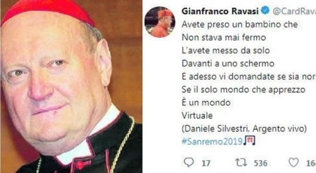 Cardinal Ravasi: «Ho twittato su Sanremo perché la Chiesa deve parlare ai giovani»