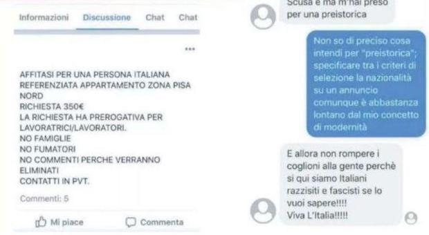 Niente affitto ad una ragazza italiana di colore: «Siamo razzisti e fascisti, viva l'Italia»