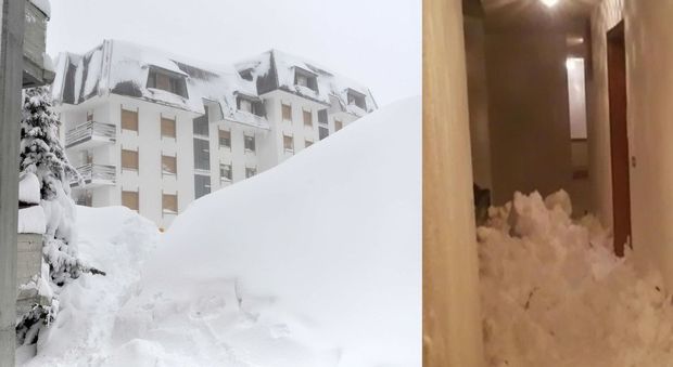 Sestriere, evacuati hotel e residence del villaggio olimpico: stanze invase dalla neve