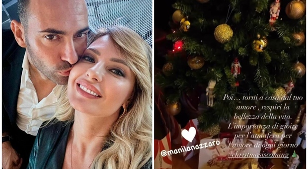 Manila Nazzaro, l'albero di Natale con Stefano Oradei: «L'importanza di gioire per l'amore di ogni giorno»