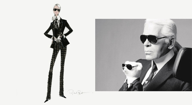 Karl Lagerfeld adesso diventa anche una Barbie