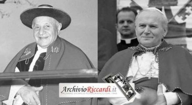Giovanni XXIII e Giovanni Paolo II nelle foto dell'archivio Riccardi