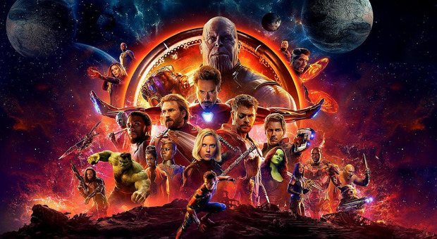 Poster del film campione d'incassi Avengers: Infinity war